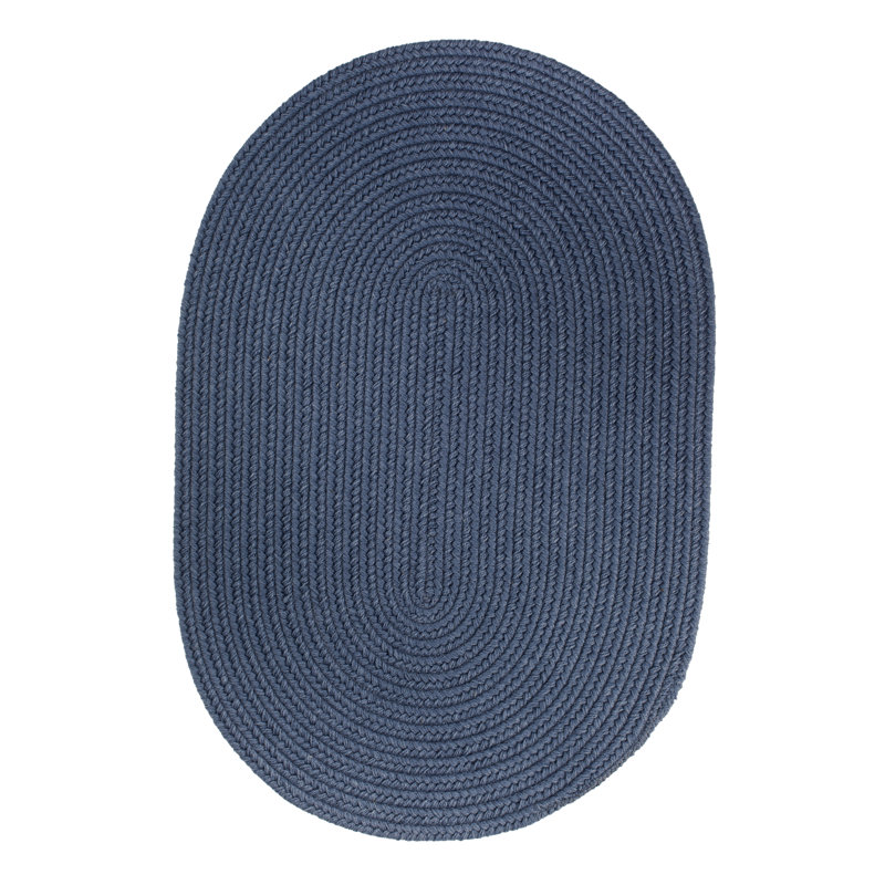 August Grove® Smyth Hand Braided Wool Sailor Blue Area Rug & Reviews